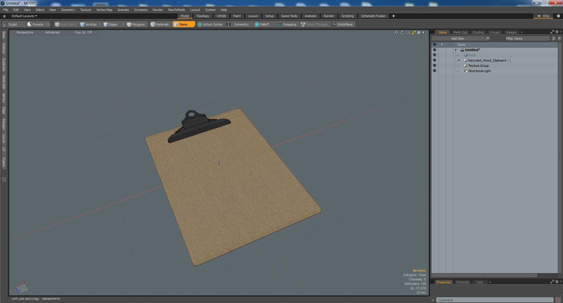 3D Recycled Wood Clipboard model - TurboSquid 2130577