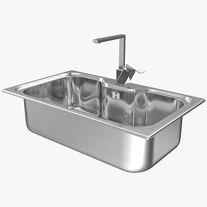 Single Bowl Square Inset Sink with Tap