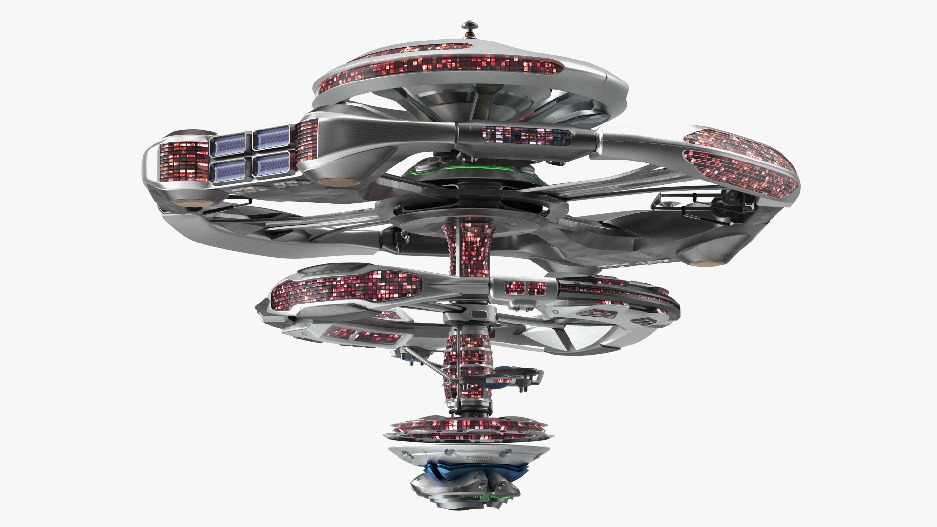 Concept of Space Station 3D model preview