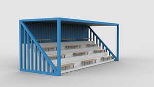 3D model container stadium seating 3D moded