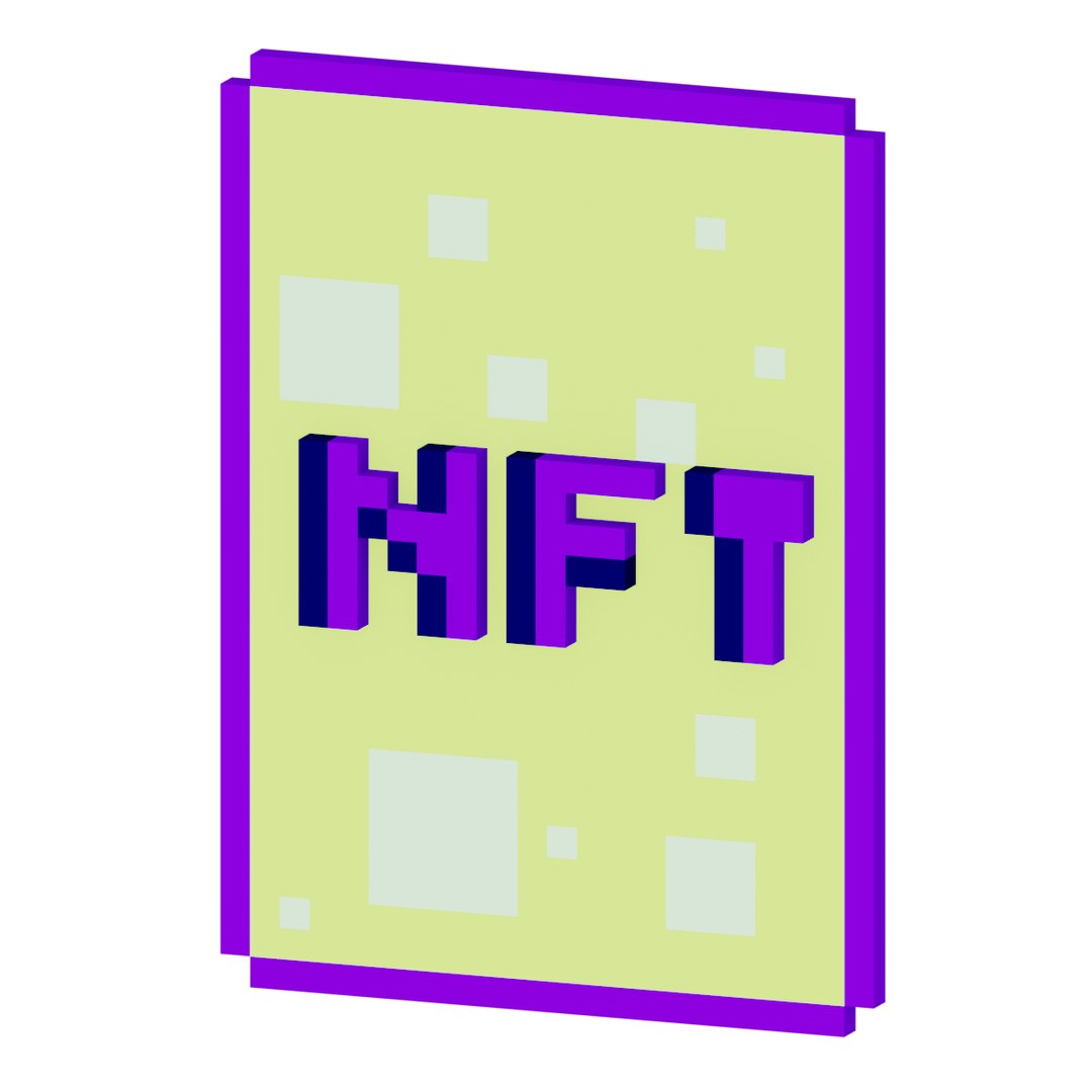 3D NFT8 BIT 3d voxel art low poly card - TurboSquid 1823326