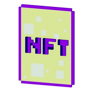 3D NFT8 BIT 3d voxel art low poly card