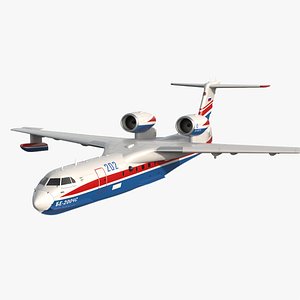 Beriev Be 200 Altair Aircraft Rigged for Maya