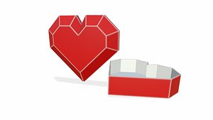 3D model box heart