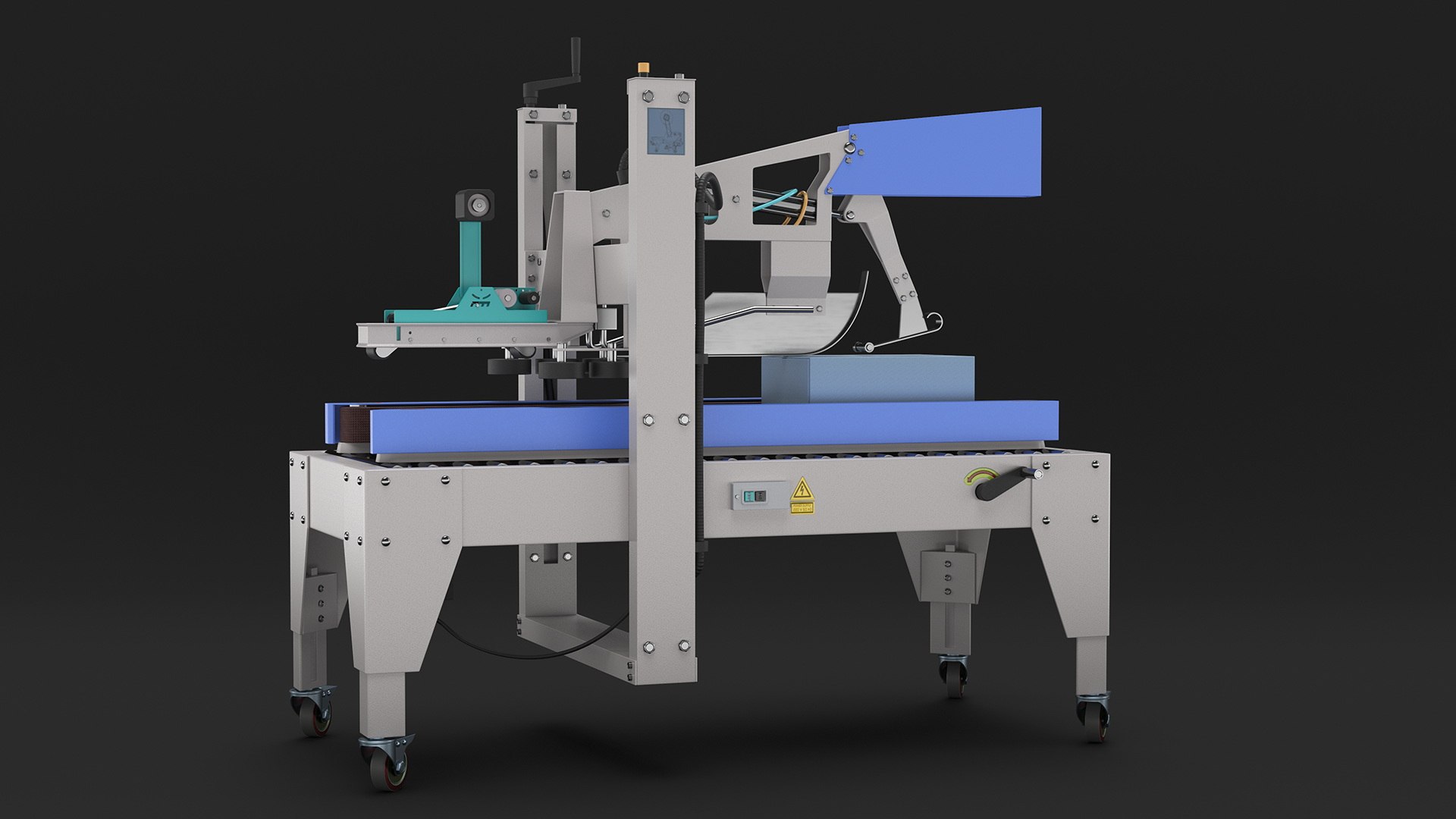 Carton Box Packing Machine Blue Rigged For Cinema 4D Model - TurboSquid ...