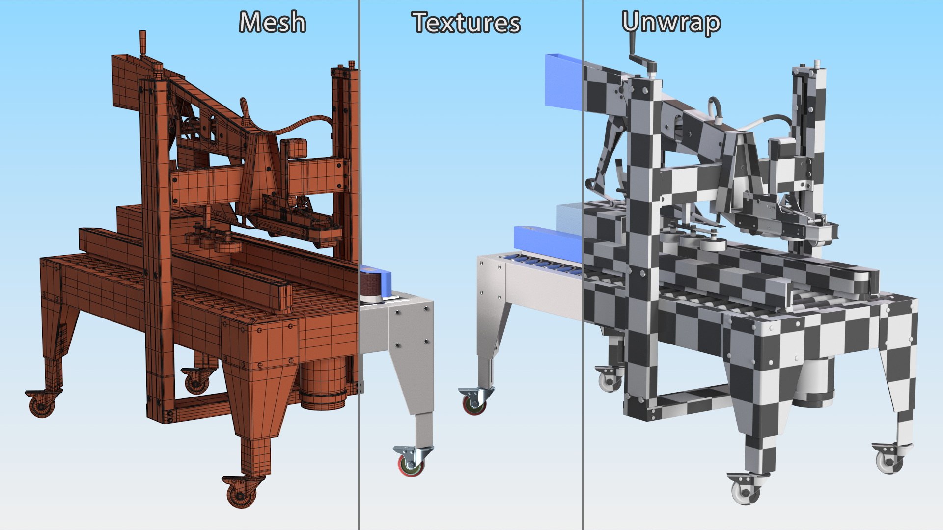 Carton Box Packing Machine Blue Rigged For Cinema 4D Model - TurboSquid ...