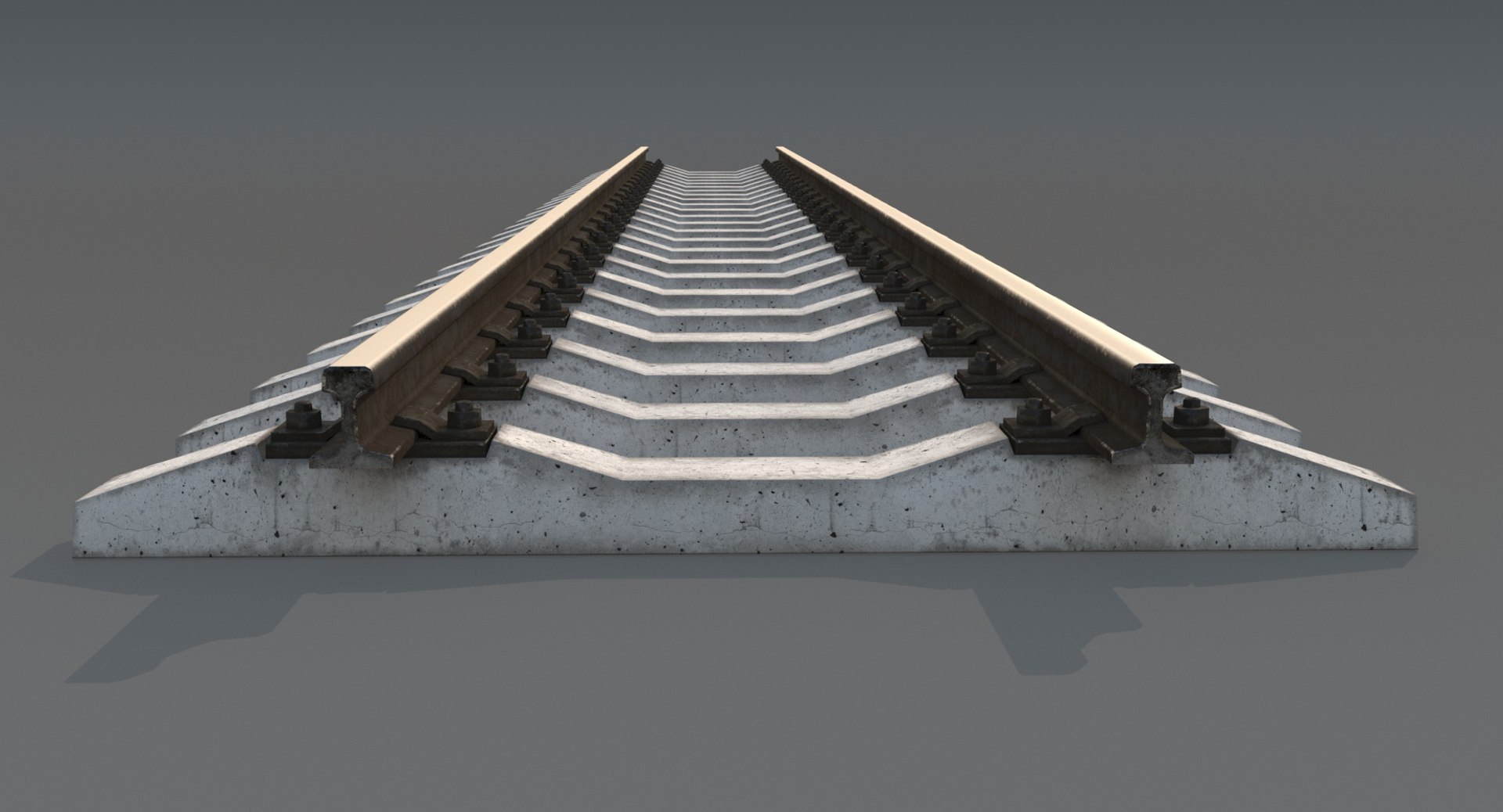 Railway Rails 3d Model
