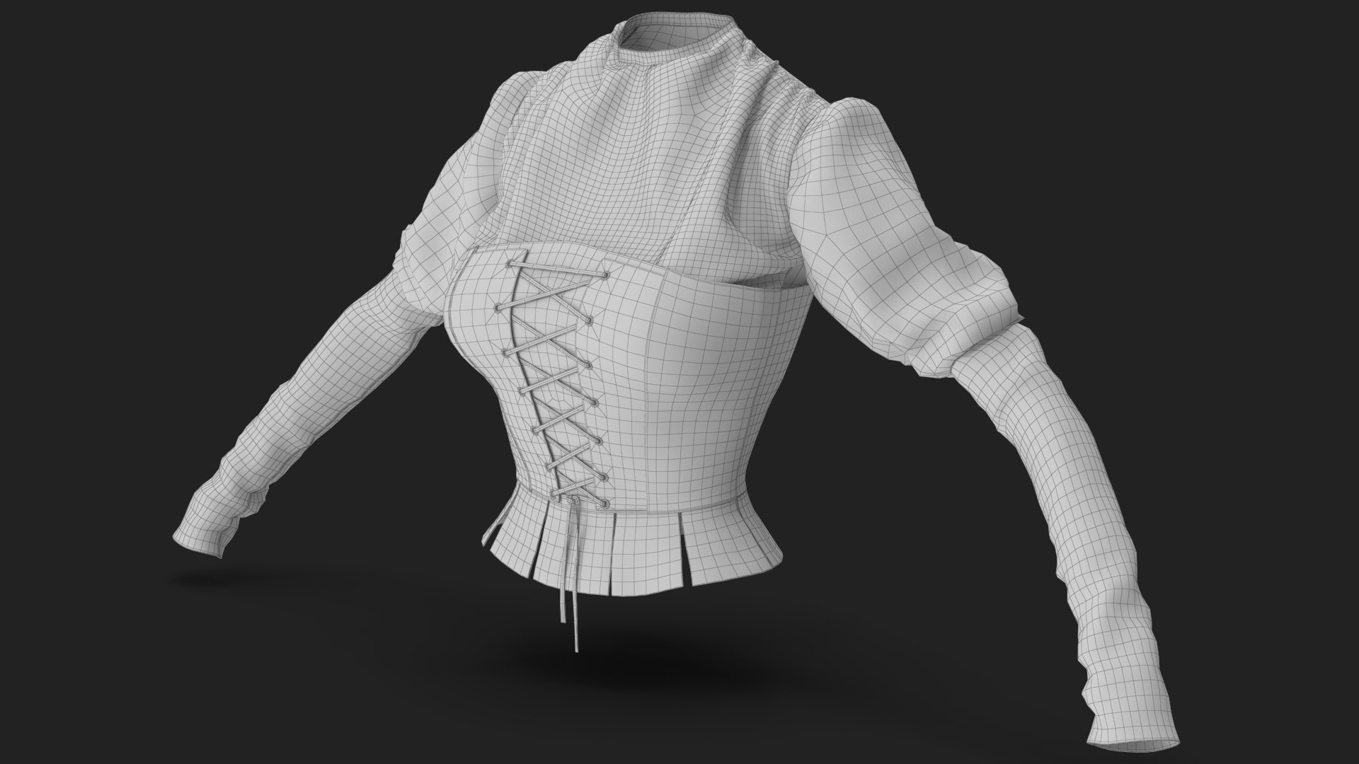 3D model Blouse with Corset Leather 3 https://p.turbosquid.com/ts-thumb/gd/ozCU4h/fn/wireframe_02/jpg/1694616593/1920x1080/fit_q87/eddf37deea0ac496dc79f0d9d0605ae232865ac5/wireframe_02.jpg