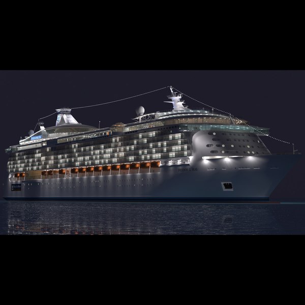 cruise ship caribbean princess 3d model