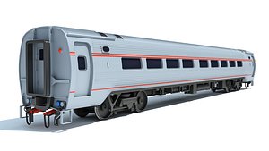 passenger car train 3D model