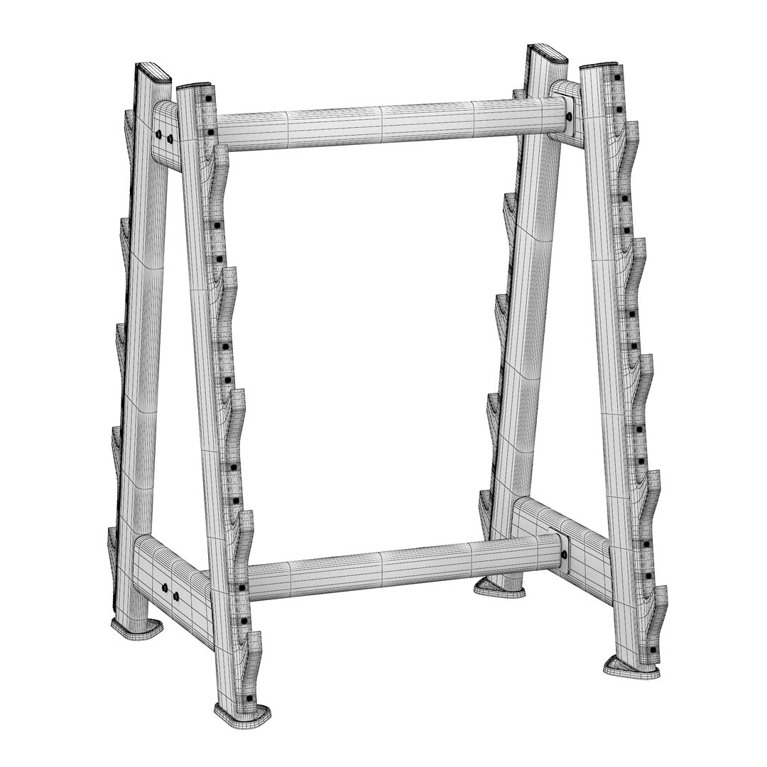 3D Model E-7055 Barbell Rack - TurboSquid 1981541