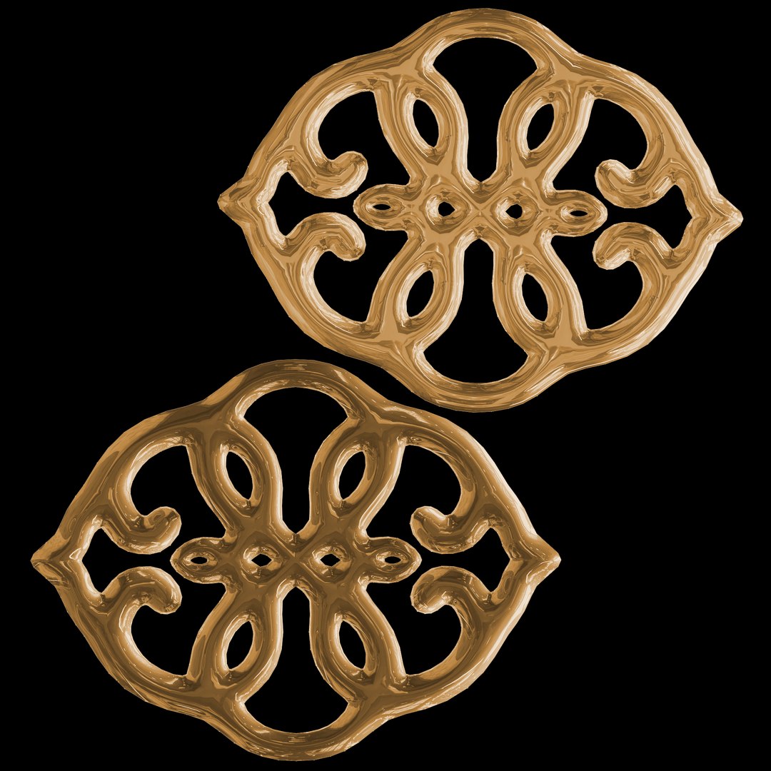 Gold Broche Pin 3D Model - TurboSquid 1977510