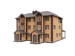 3D townhouse 3 floors