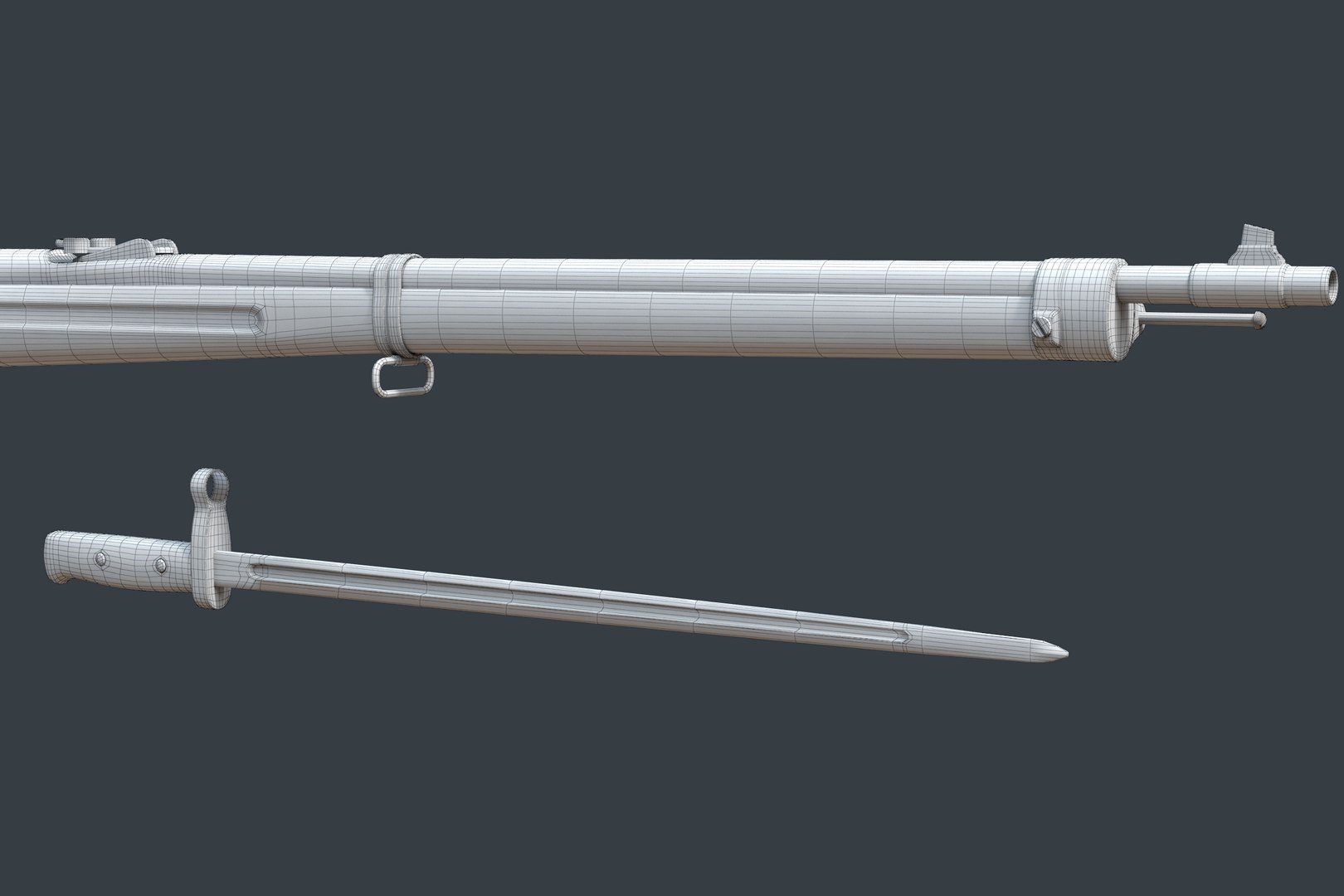 Mannlicher schoenauer m1903 rifle 3D model - TurboSquid 1288591