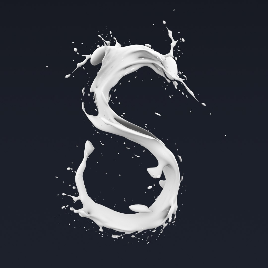 Letter s splash 3D model - TurboSquid 1153724