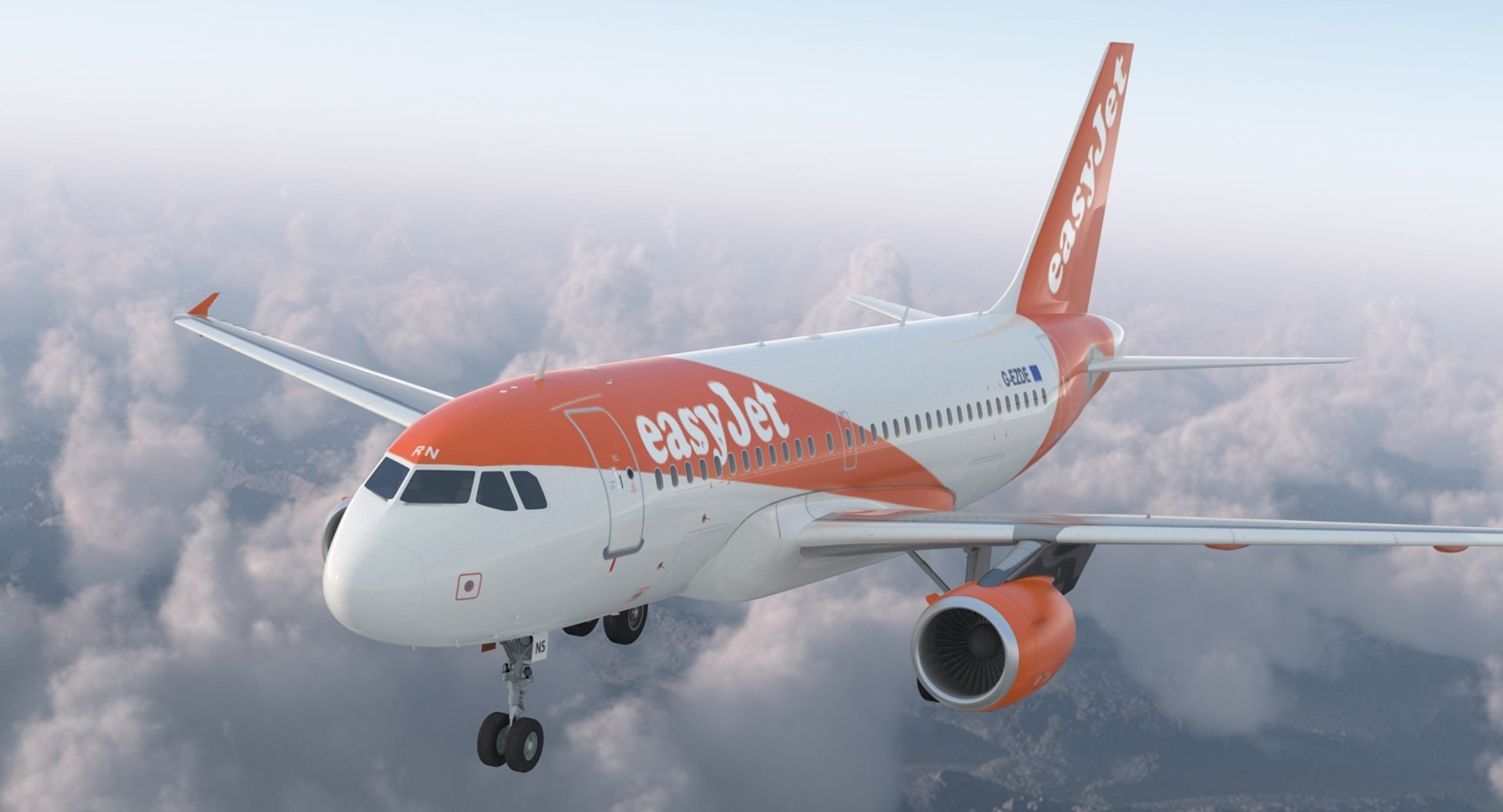 3D airbus a319 easyjet airline model - TurboSquid 1272508