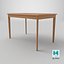 3D Realistic Wooden Dining Table 3D Model  PBR Textured Low Poly  Game Ready
