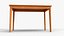 3D Realistic Wooden Dining Table 3D Model  PBR Textured Low Poly  Game Ready