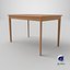 3D Realistic Wooden Dining Table 3D Model  PBR Textured Low Poly  Game Ready