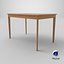 3D Realistic Wooden Dining Table 3D Model  PBR Textured Low Poly  Game Ready