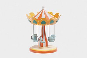 3D Carousel cartoon model