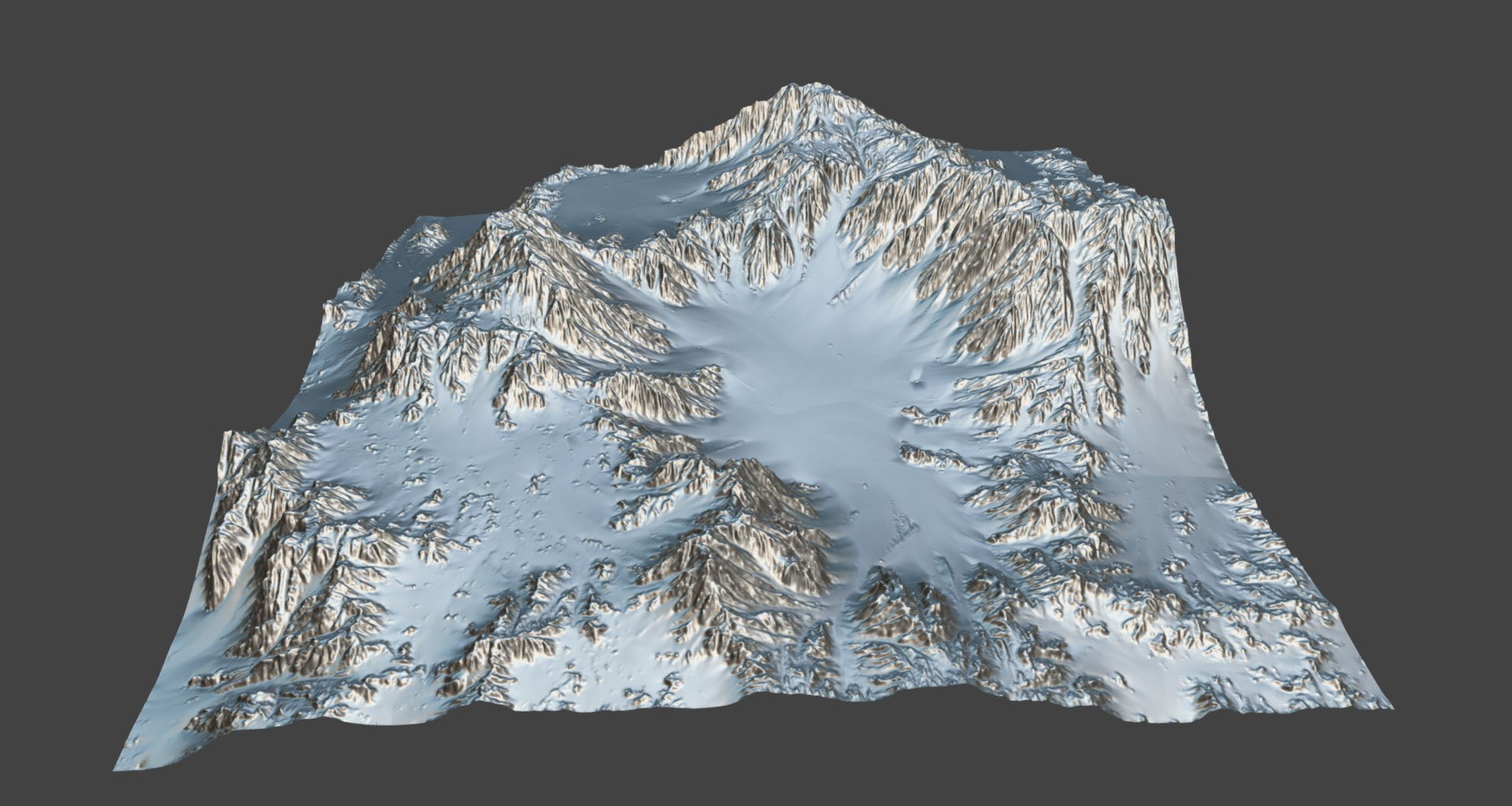 Snow Terrain 3D Model - TurboSquid 1302465