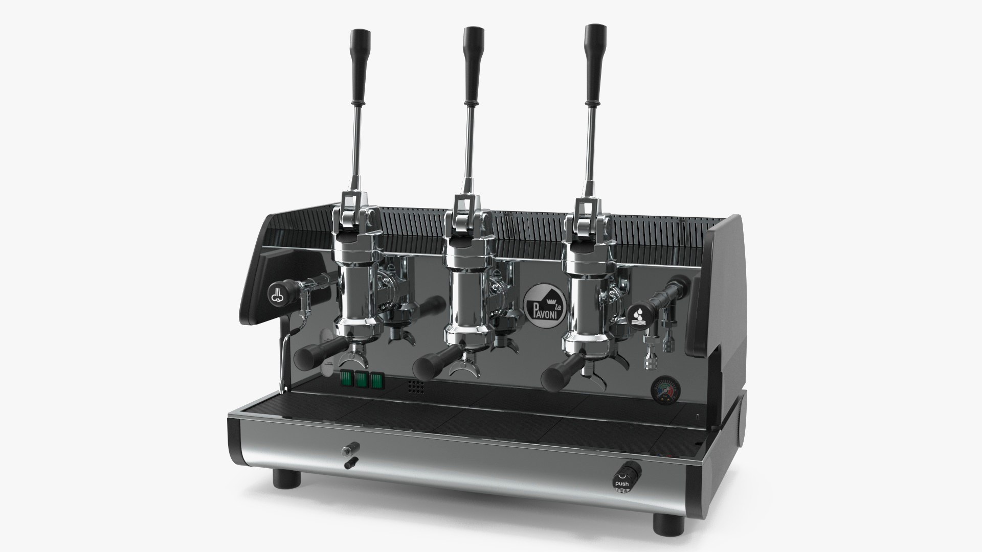 La Pavoni Commercial Espresso Machine BAR T 3L Black 3D model preview