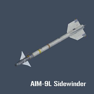AIM-9L Sidewinder - Low poly model