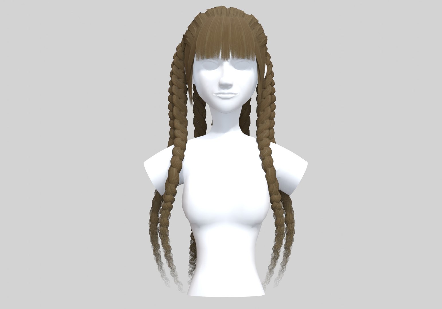 Cute Pigtails Hairstyle - 3D Model by nickianimations