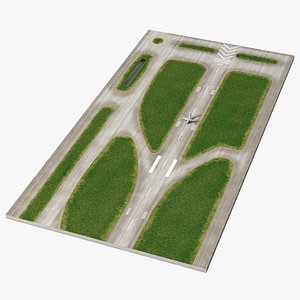 3D Airport Runway With Airbus A400M Atlas Military Transport