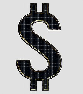 Solar Panel DOLAR Sign 3D model