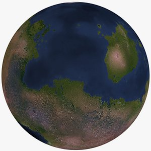 fictional alien planet 3D model