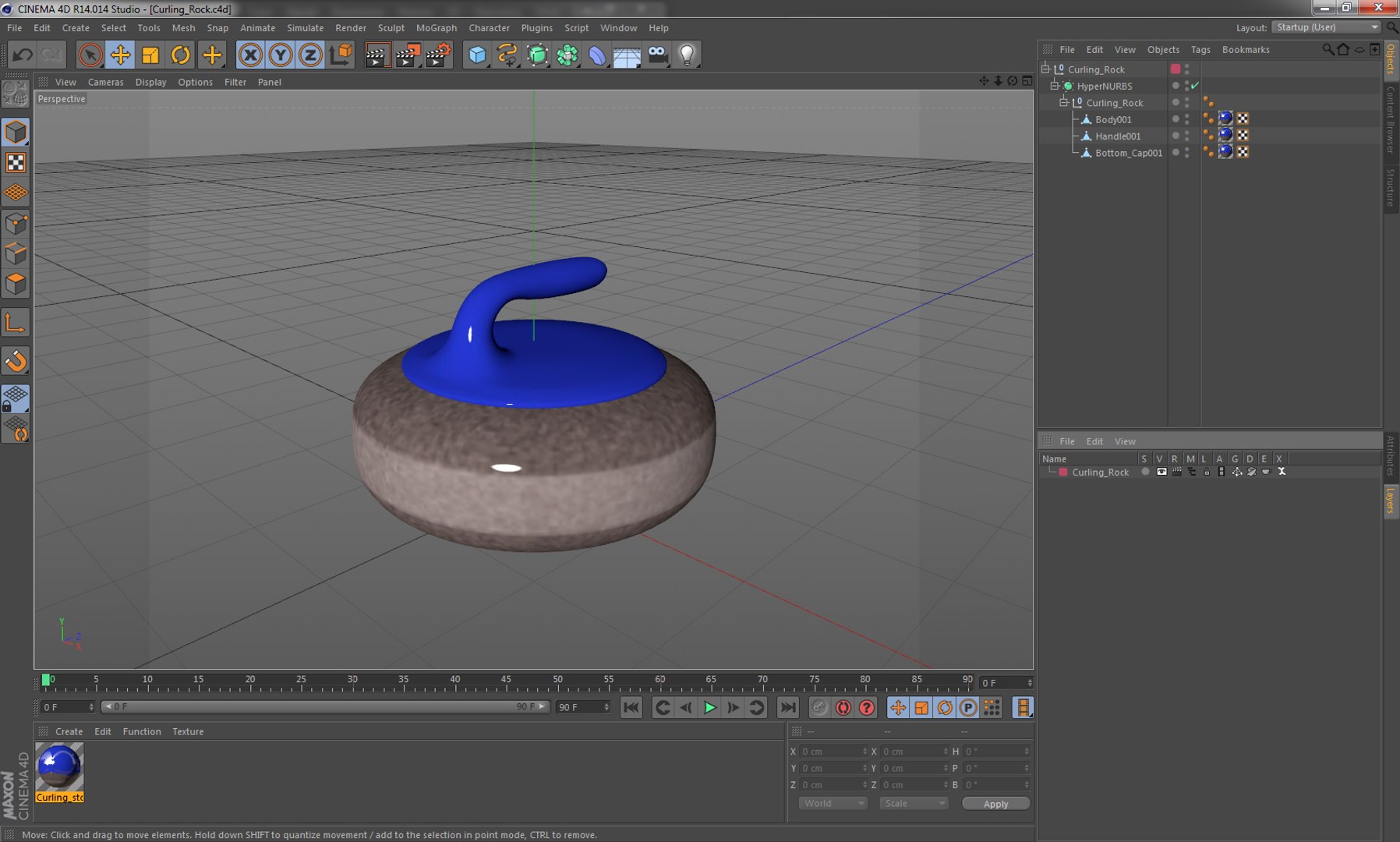 3D Curling Rock - TurboSquid 1199594