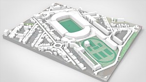 Chaban Delmas Stadium Bordeaux France model