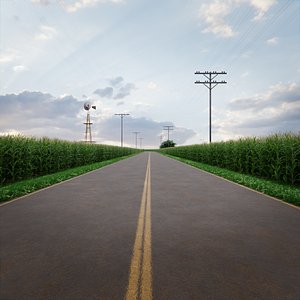 Cornfield 3d Scene