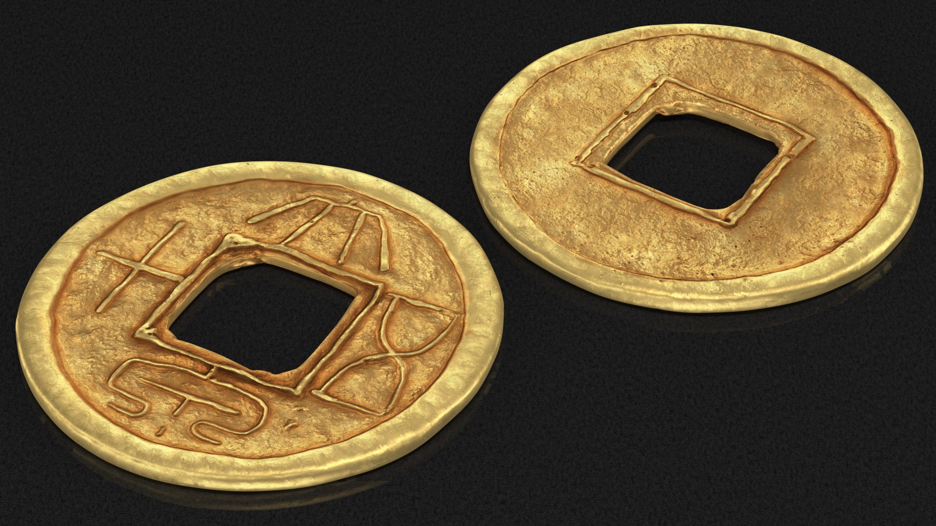 Xin Dynasty 50 Cash Shi Gold 3D model https://p.turbosquid.com/ts-thumb/ge/tjDo6E/qF/xindynasty50cashshigoldc4dmodel008/jpg/1628008131/1920x1080/fit_q87/91dda62584fe90a88fa365b3bc4d20a7a31d0d59/xindynasty50cashshigoldc4dmodel008.jpg
