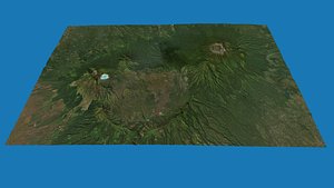 mount raung volcanoes indonesia 3D model