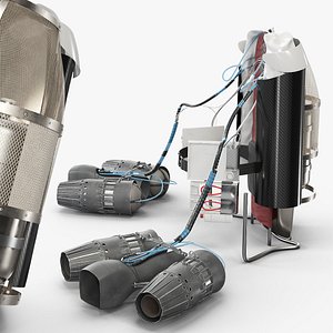 Arm-Controlled Jetpack White 3D model