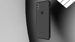 x phone black 3D model