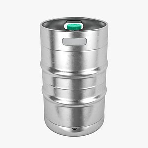3D metal barrel beer model