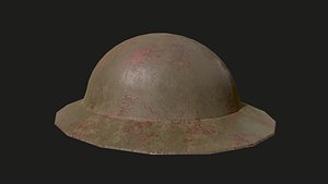 3D pbr ww1 british brodie model