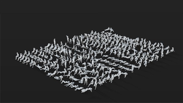 282 human poses 3D model