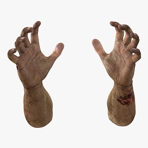 zombie hands pose 5 3d model