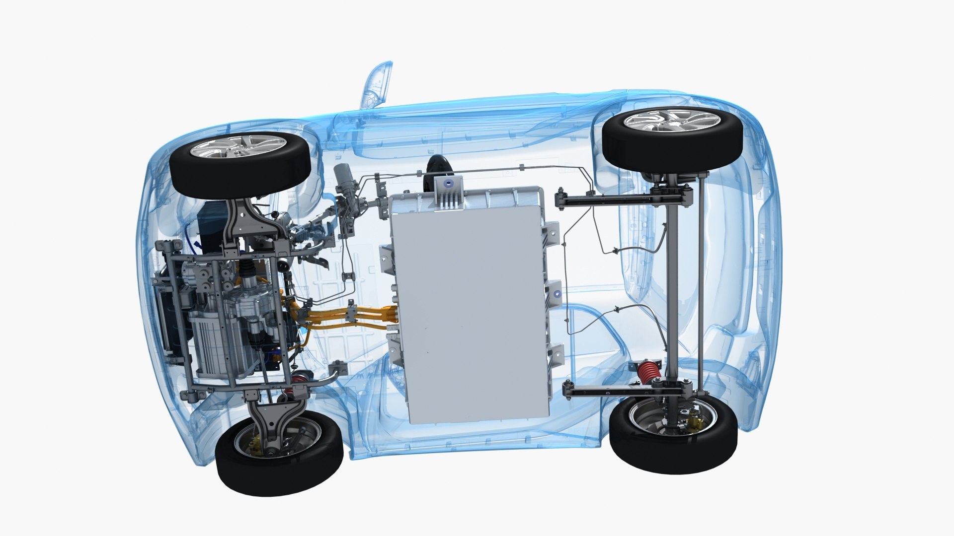 3D Model Mini Electric Car Chassis X-Ray - TurboSquid 2373950