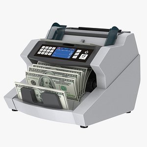 Currency Counter with Dollar Bills