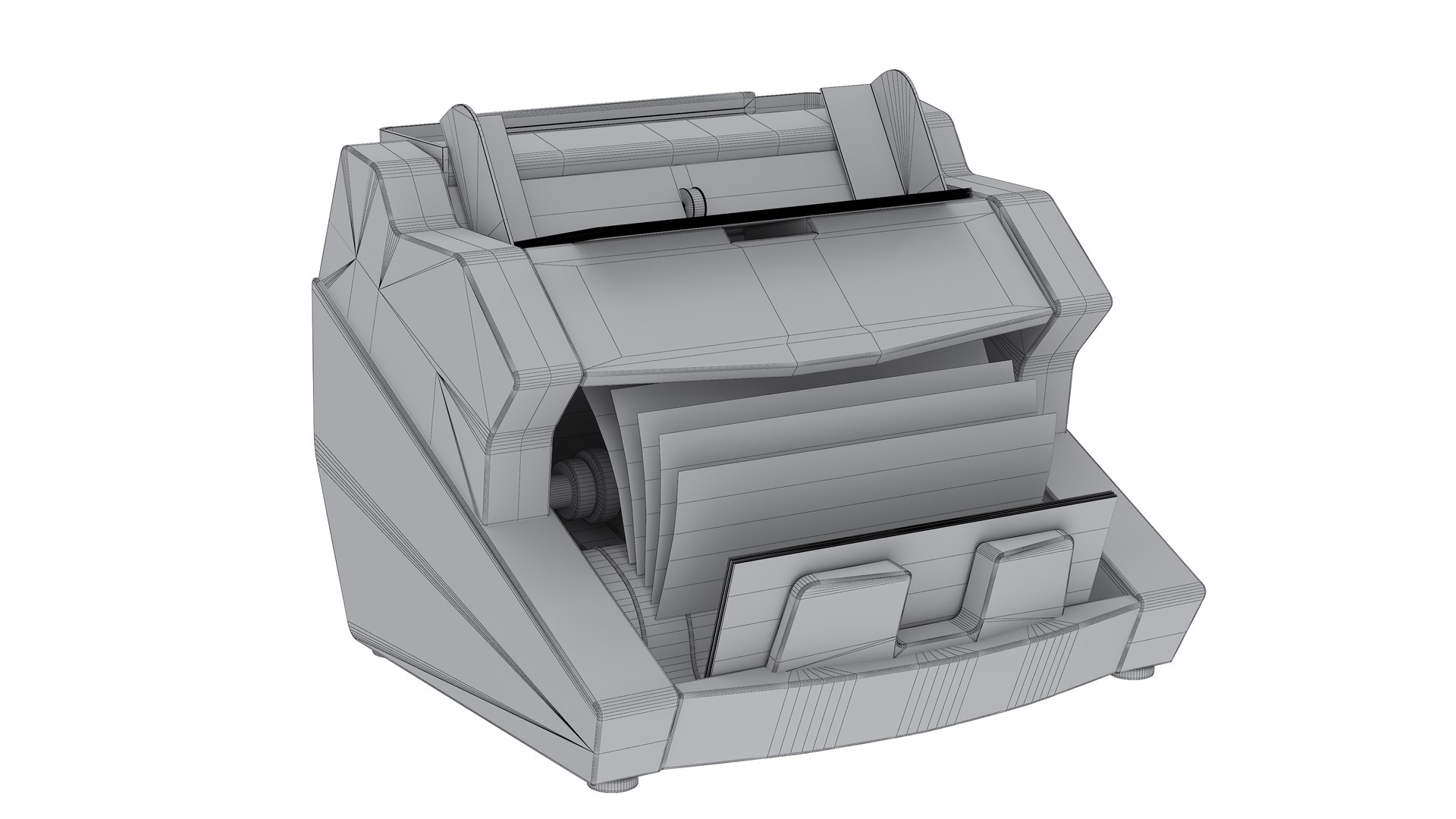 Currency Counter With Dollar Bills Model - TurboSquid 2258472