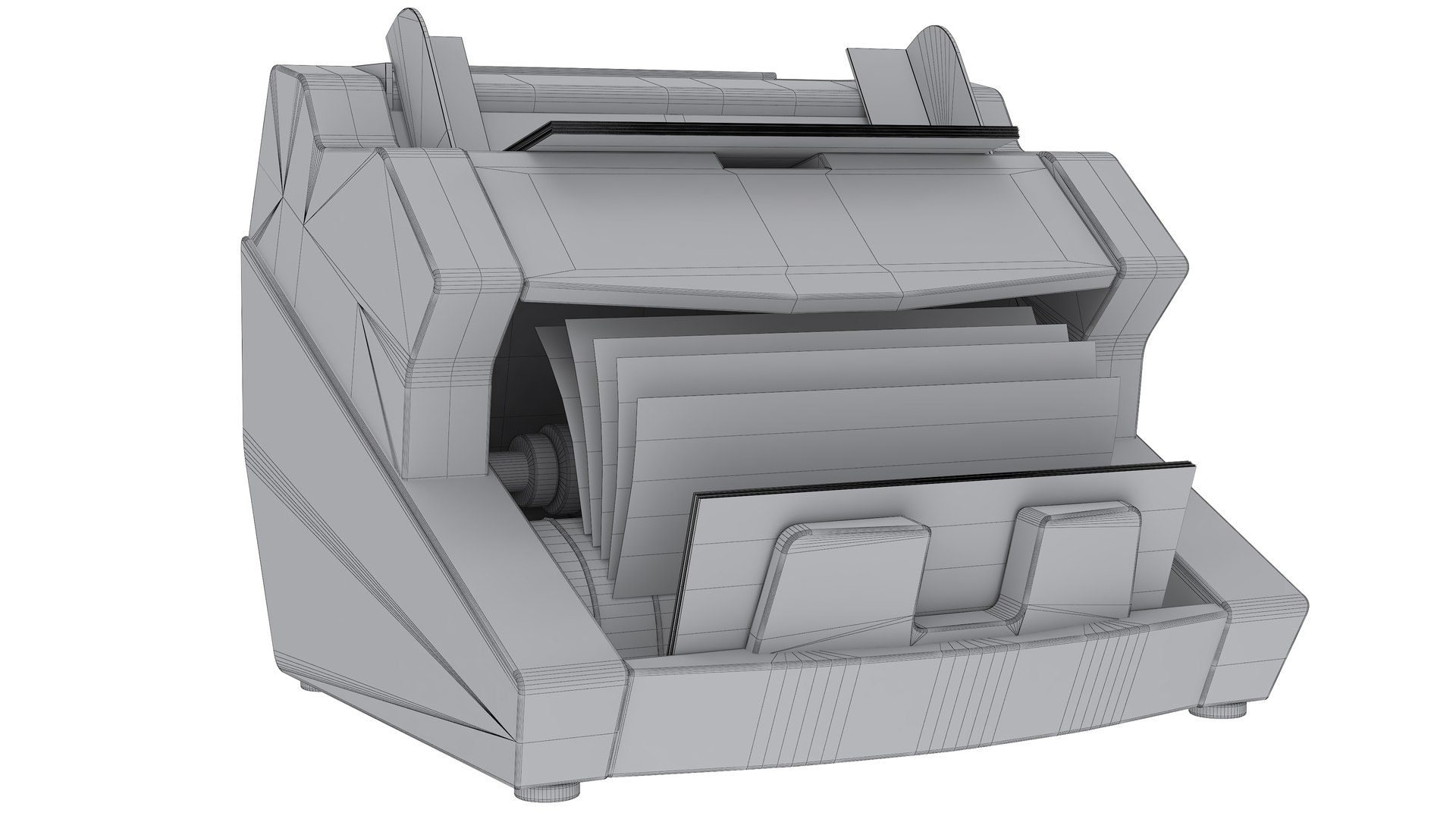 Currency Counter With Dollar Bills Model - TurboSquid 2258472