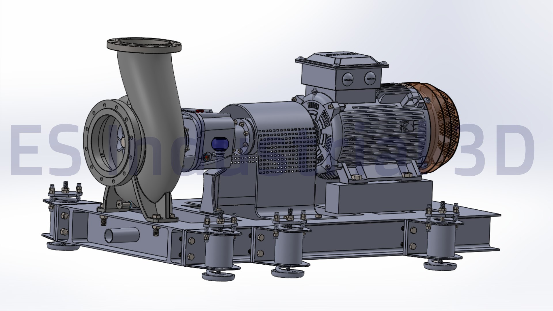 Industrial Centrifugal Pump Detailed Mechanical Assembly And Exploded ...