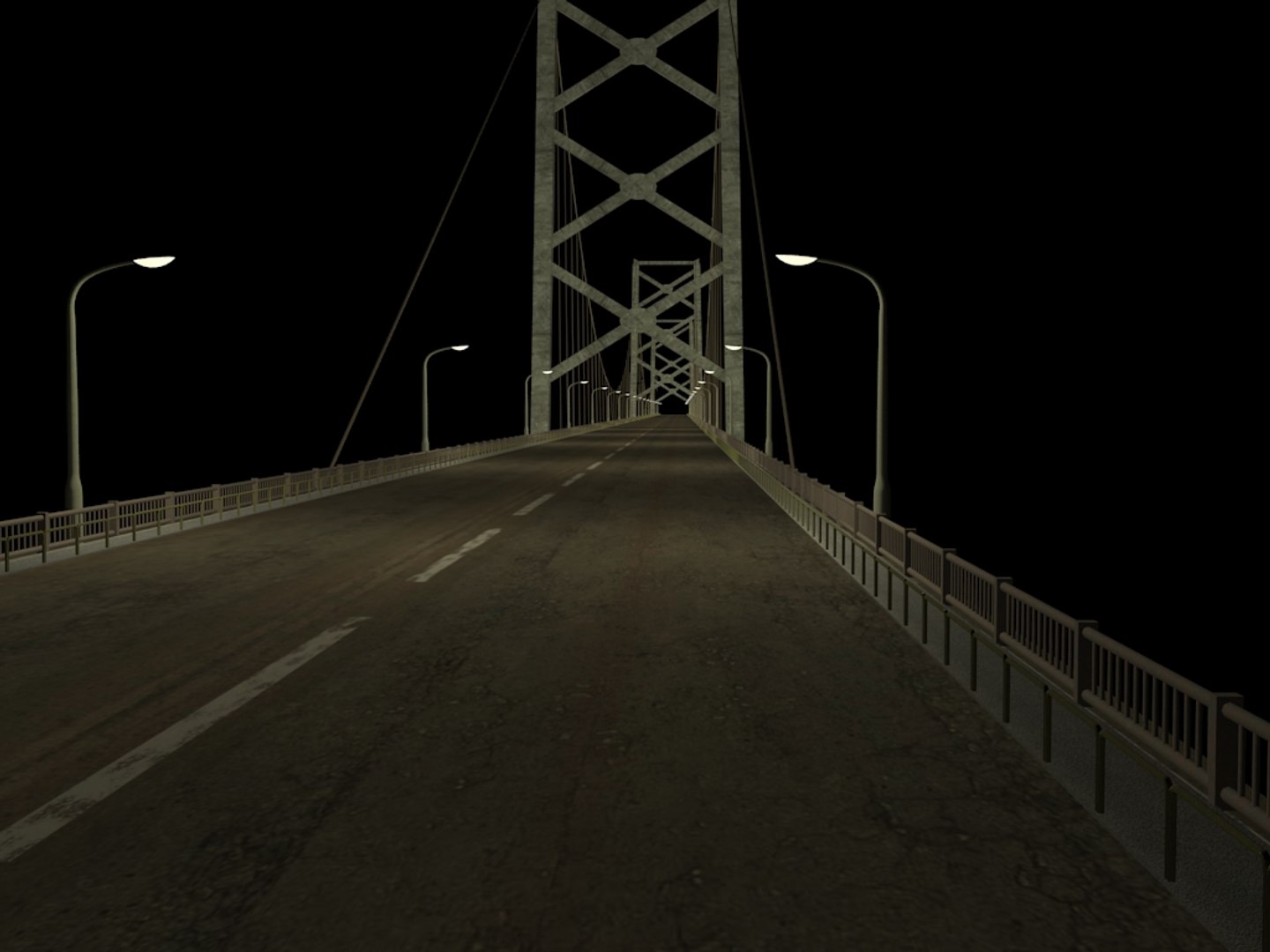 3d Bridge Realistic Aged Model