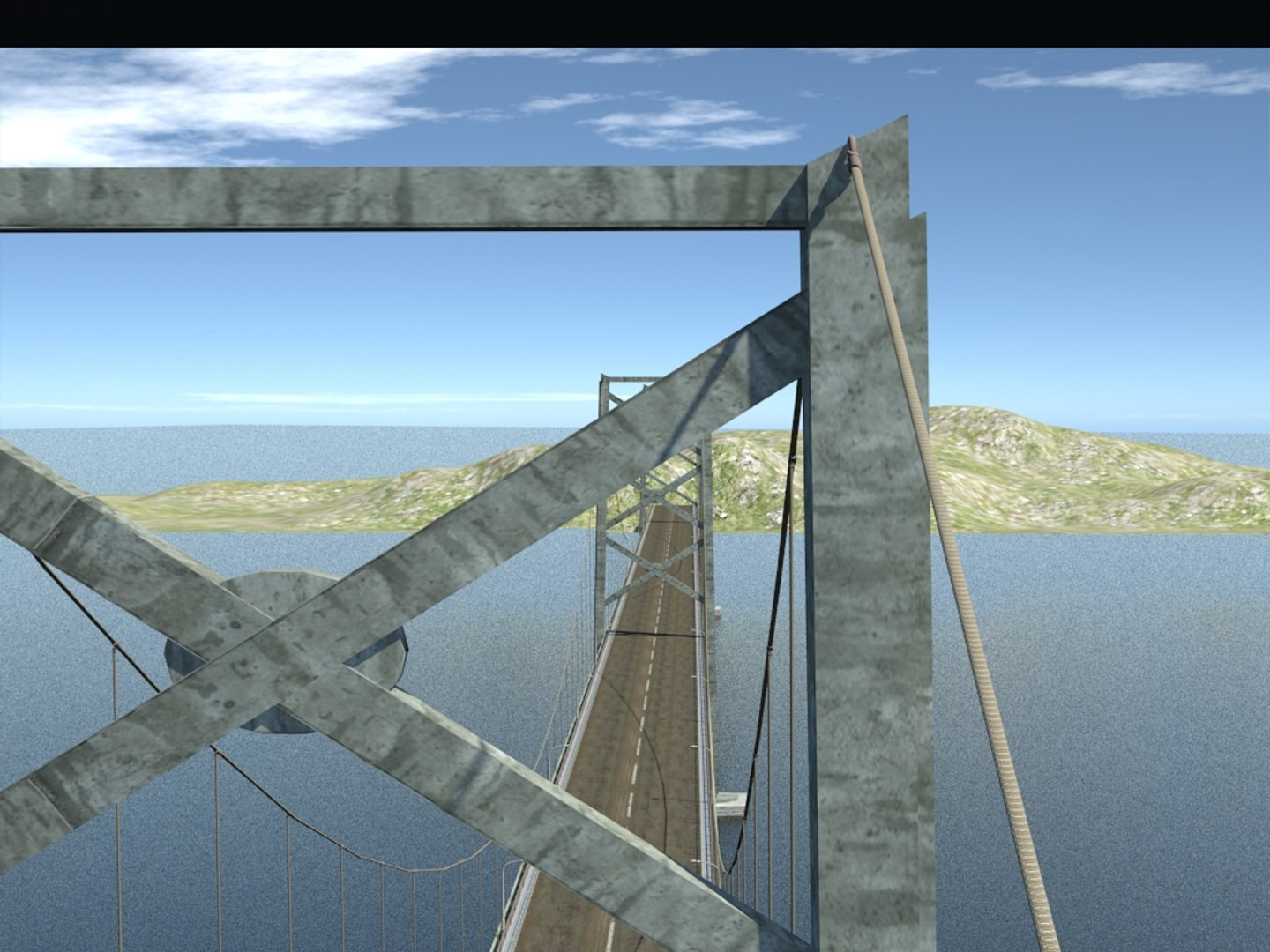 3d Bridge Realistic Aged Model